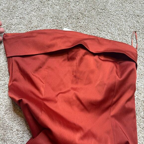 By Anthropologie Strapless Cowl-Back Midi Dress NWT - Picture 3 of 5